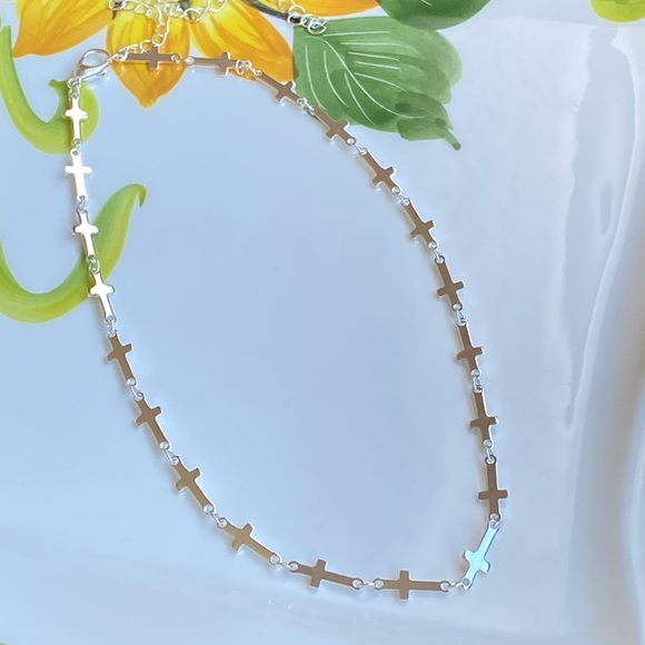 Sideways Cross Necklace - Picture 3 of 8